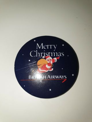 Vintage British Airways Merry Christmas Badge
