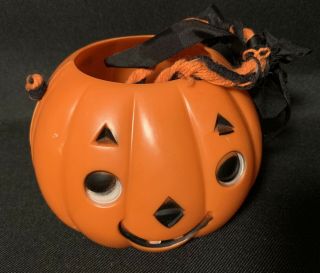 Vintage Halloween Plastic Kokomold? 1950jack O Lantern Halloween Candy Container