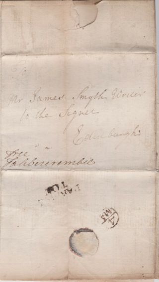 1749 London Bishopmark Letter Sent Jas Kinloch To James Smyth Abercrombie