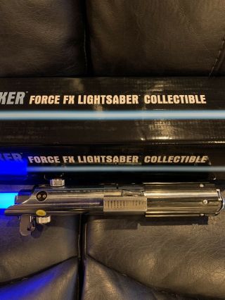 Star Wars Luke Skywalker Blue Force FX Lightsaber Master Replicas Complete Read 2