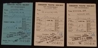 1950 - CANADIAN PACIFIC RAILWAY - TICKET,  RECEIPT,  WATER CUP - (8) 2
