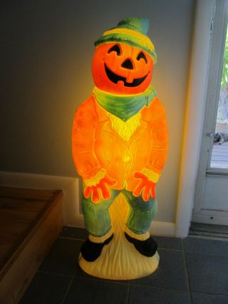 Empire Halloween Pumpkin Head Scarecrow Blow Mold 34 " Yard Decoration