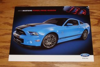 2013 Ford Mustang Fact Sales Sheet Brochure 13 Gt Boss 302 Gt500