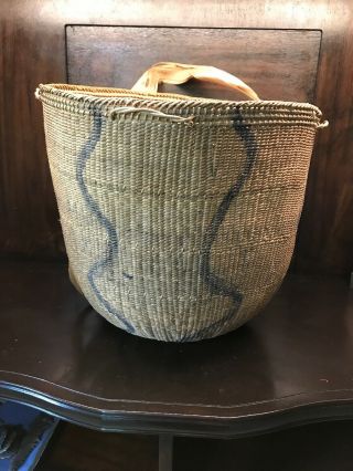 Mlc 65 16” X 16” Large Antique Native American Woven Basket California