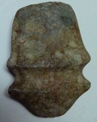 York Hardstone /quartzite ? Full Grooved Michigan Barbed Axe Indian Artifact
