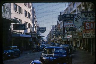 (010) Vintage 1950s 35mm Slide Photo - Hong Kong - Street Scene
