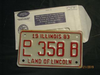 1983 Illinois Dealer Motorcycle License Plate