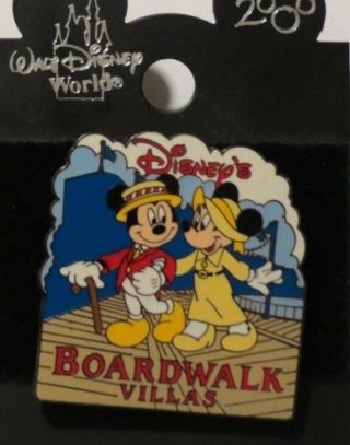 Disney Wdw Boardwalk Resort Hotel Year 2000 Mickey & Minnie Strolling Pin