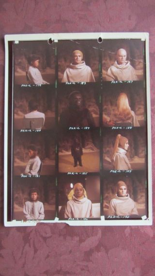 Beneath Planet Apes (1970) - Human/ape Boy Orig.  Color 8x10 Contact Sheet 7