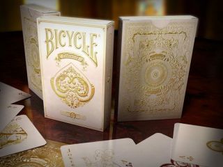 Bicycle Collectors White Pearl Playing Cards (gilded And Limited Edition Of 500)