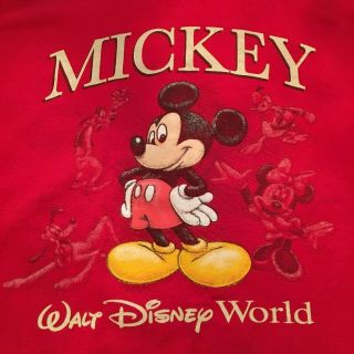 Mickey Mouse Official Walt Disney World Xxl Red Tee Shirt 100 Cotton Unisex