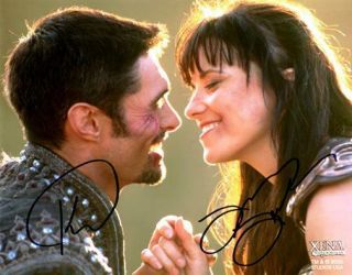 Xena & Ares - Lucy Lawless & Kevin Smith Signed Autograph 8x10 Photo,