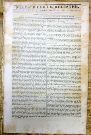 1833 Newspaper W Long Early Detailed Report O Mormons In Jackson County Missouri