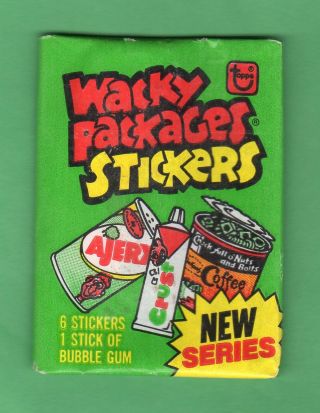 1980 Topps Wacky Packages Series 4 Green Pack Ring Pop Variation