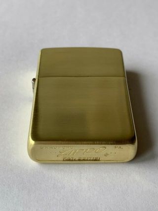 1960 Zippo Brushed Brass Finish Lighter
