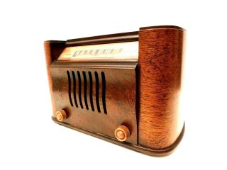 VINTAGE 1940s OLD BENDIX ART DECO MID CENTURY MODERN ANTIQUE WOOD TUBE RADIO 2