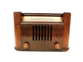 VINTAGE 1940s OLD BENDIX ART DECO MID CENTURY MODERN ANTIQUE WOOD TUBE RADIO 3