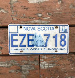 Nova Scotia License Plate Maritime Sailboat Bluenose Nautical Eze 718