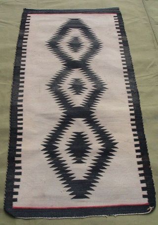 Antique Navajo 100 Wool Native American Indian Weaving Rug 2 