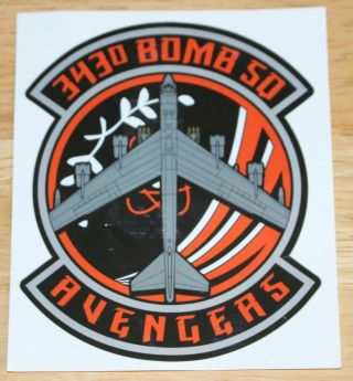 Usaf Us Air Force 343d Bomb Squadron Boeing B - 52 Stratofortress Bomber Sticker