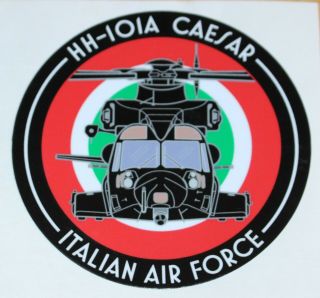 Ami Italian Air Force Hh - 101a Caesar Helicopter Sticker
