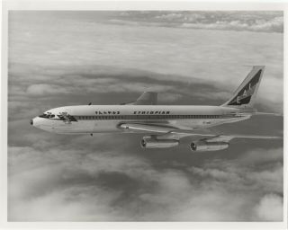 Large Vintage Photo - Ethiopian Airlines B720 Et - Aag In - Flight