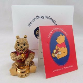 Arribas Bros/swarovski " Winnie The Pooh " Jeweled Crystal Figurine