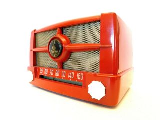 1940s VINTAGE OLD RESTORED EMERSON ART DECO ANTIQUE MACHINE AGE PLASTIC RADIO 3