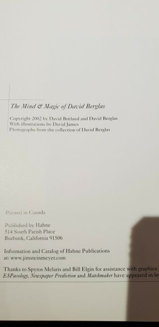 The Mind and Magic of David Berglas 7