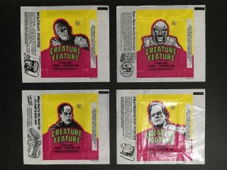 Creature Feature Wrapper Set Of 4 From 1970 