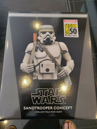 Sdcc 2019 Diamond Select Star Wars Concept Sandtrooper Mini - Bust - Stormtrooper