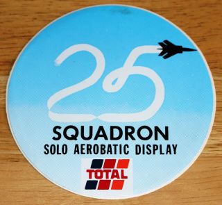 Old Raf Royal Air Force 25 Squadron Tornado Solo Aerobatic Display Total Sticker