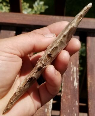 HUGE Base Tang Arrowhead Spear point NATIVE Indian Artifact 5 1/16 