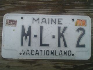 Maine Vanity Expired License Plate Mlk Martin Luther King