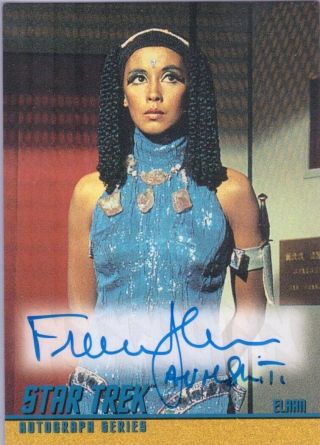 Tos Star Trek 40th Anniversary Autograph Card A111 France Nuyen As Elaan