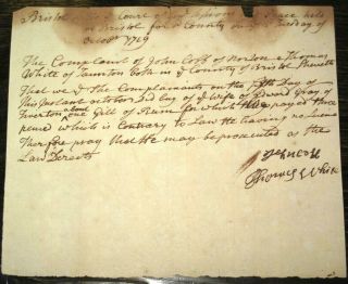 1719 WIFE SELLS ILLEGAL RUM Colonial AMERICAN Handwritten MANUSCRIPT Bristol MA 2
