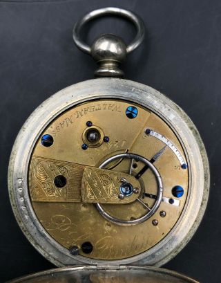 1864 Waltham 18s 7j Civil War Key Wind Pocket Watch PS Bartlett/1857 124489 OF 9