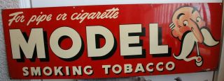 1920s / 1930s MODEL SMOKING PIPE / CIGARETTE / TOBACCO TIN METAL /SIGN 12