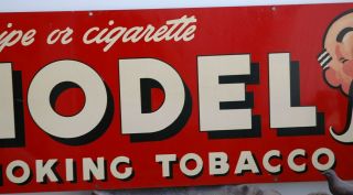 1920s / 1930s MODEL SMOKING PIPE / CIGARETTE / TOBACCO TIN METAL /SIGN 5