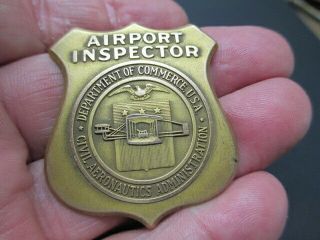 Airport Inspector Badge 67 C.  A.  A.  1940 - 58 Airline Aviation Pre Faa Police