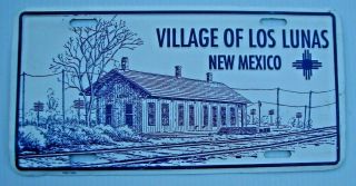 Vintage Los Lunas Mexico Front Booster License Plate Nm Land Of Enchantment