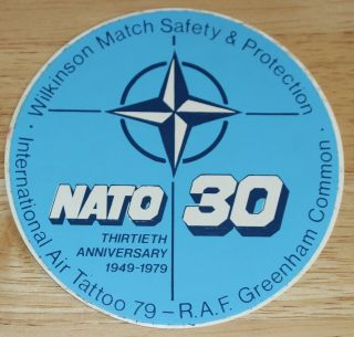 1979 Riat International Air Tattoo Greenham Common Nato 30th Anniversary Sticker