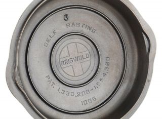 Vintage Griswold No 6 (1096) Cast Iron Skillet Cover Restored Cond