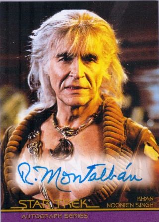 Complete Movies Autograph Card A1 Ricardo Montalban As Khan