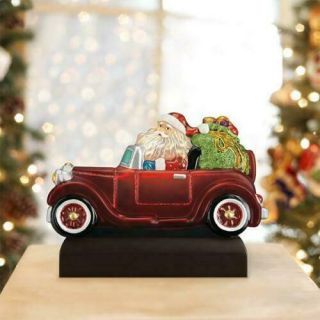 Old World Christmas 2019 Santa Ini Antique Car Light Limited Edition