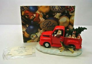 Pipka Santas Journey Holiday Sports Car Sculpture 10164 Ltd 10 " L Red