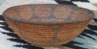 Very Fine Antique Pima Native American Decorated Coil Basket
