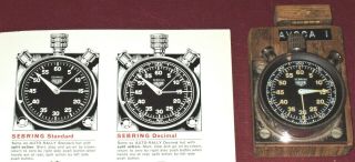 1960s HEUER SEBRING DECIMAL STOPWATCH - Dash Mount RALLY Watch & Advertisement 2