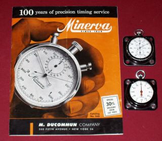 1960s Minerva Rally Timer Stopwatches - Rally Instruments In Dash Mounts,  Ads