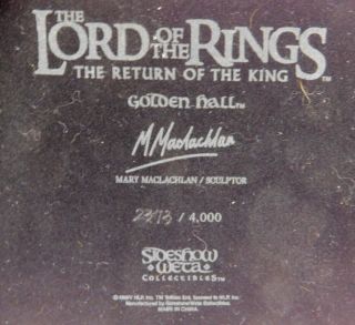 Ltd Ed LotR Lord of the Rings Sideshow Weta Golden Hall Polystone Sculpture 5